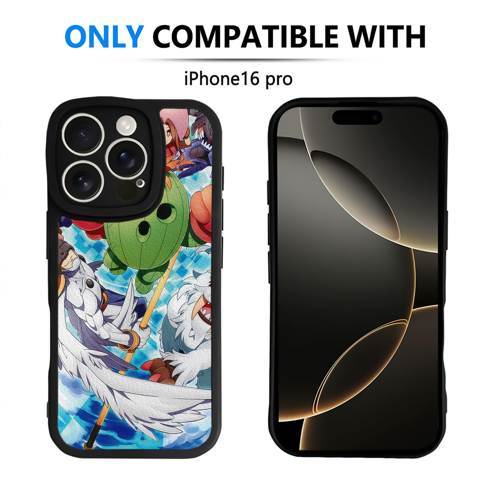 （画像用） Digimon デジタルモンスター/デジモン 【iPhone 16シリーズ対応】シリコンスマホケース（レザー調） 材質：シリコン